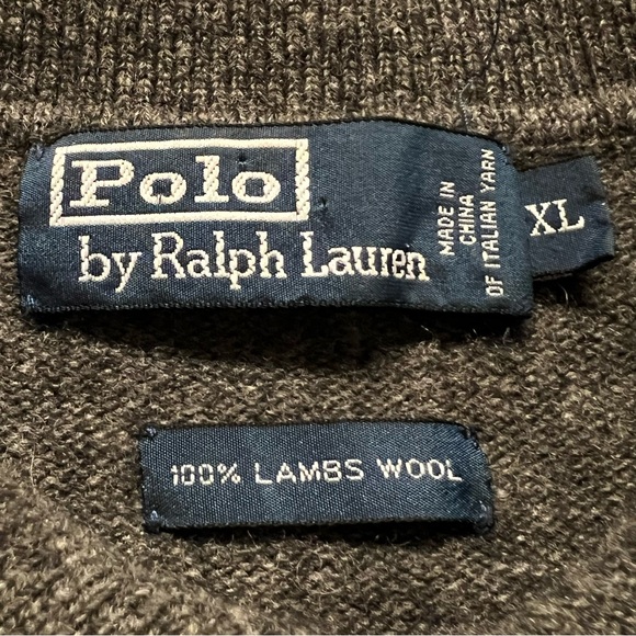 Vintage Polo Ralph Lauren Mens 100% Lambswool Sweater Size XL Collared Preppy - Picture 6 of 6